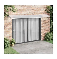 Door Canopy Grey Polycarbonate 157.5 x 39.4 in Durable