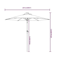 Garden Parasol Anthracite Steel, Polyester Large Tiltable