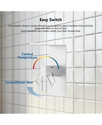 Rainsken Shower Faucet Set with Storage Rack 8-inch Rain Shower Head Shower Decoration Kit with Single Spray Shower Head Brushed Nickel