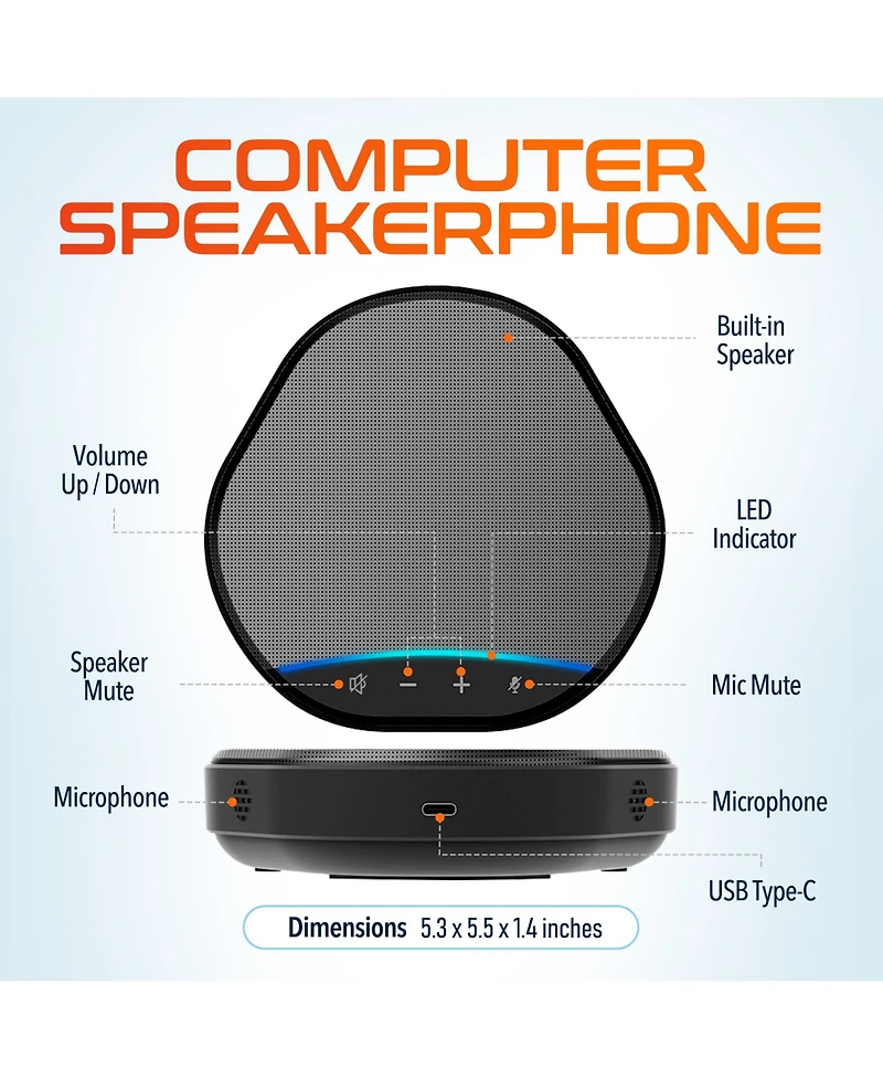 Delton C3900 Usb Conference Speaker, Ai Noise Reduction (DSC3900-u)
