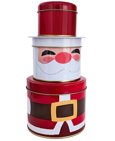 Original Gourmet Holiday Three Tiered Santa Gummy Tin, 8 oz