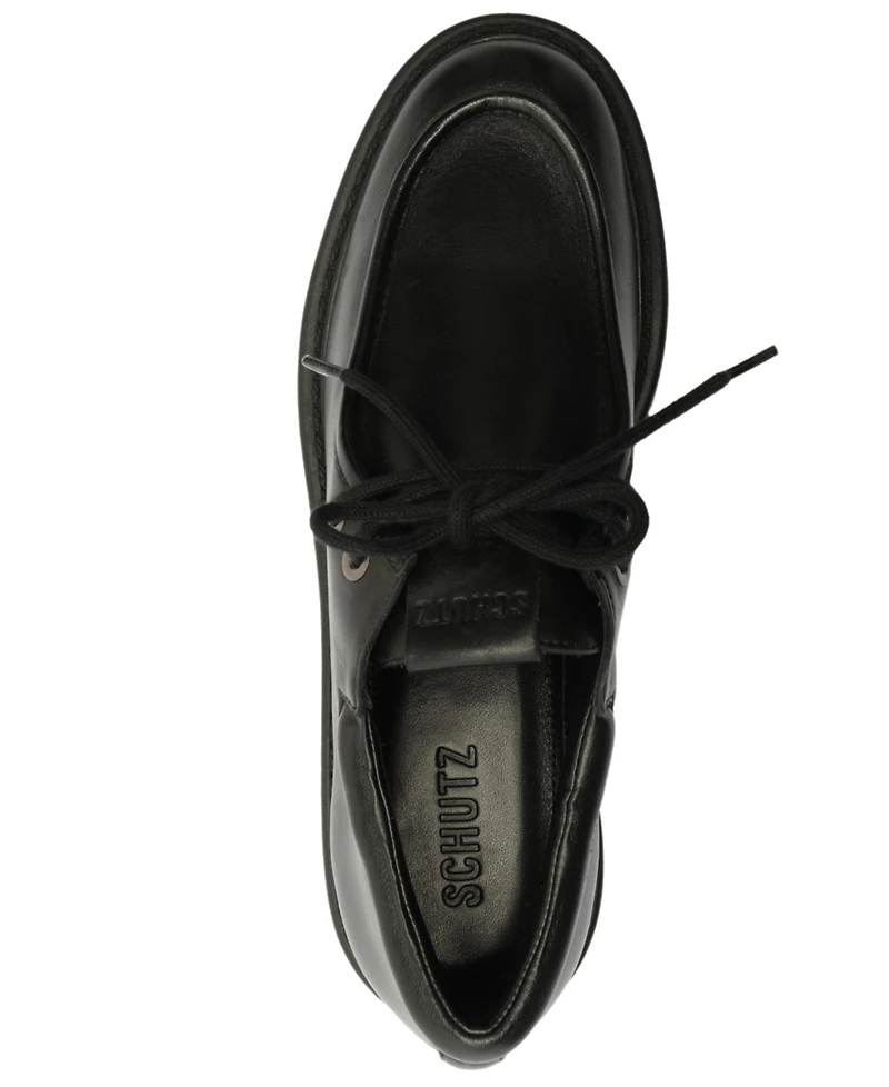 Schutz Women's Cia Oxford Lug Round Toe Loafers