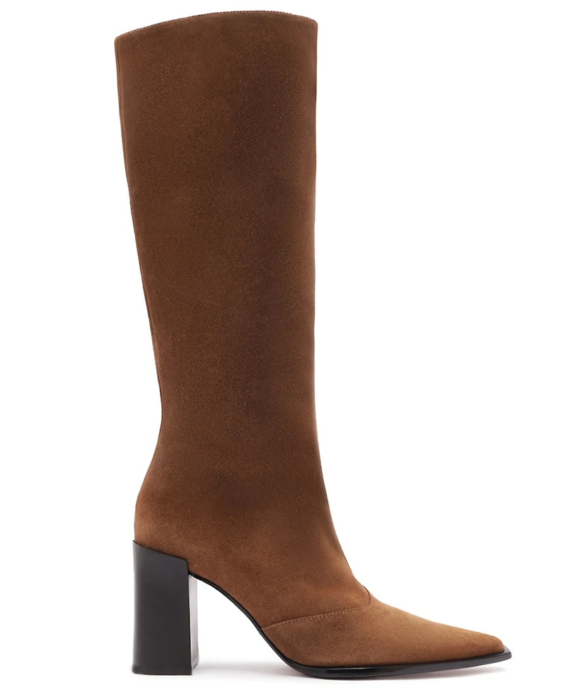 Schutz Women's Raffaela Up Pointed Toe Dress Boots