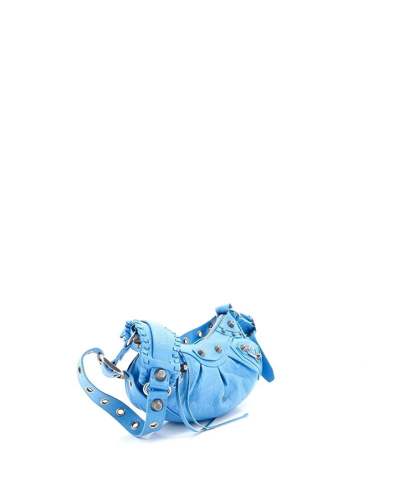 Pre-Owned Balenciaga Xs Le Cagole Giant Studs Shoulder Bag Leather