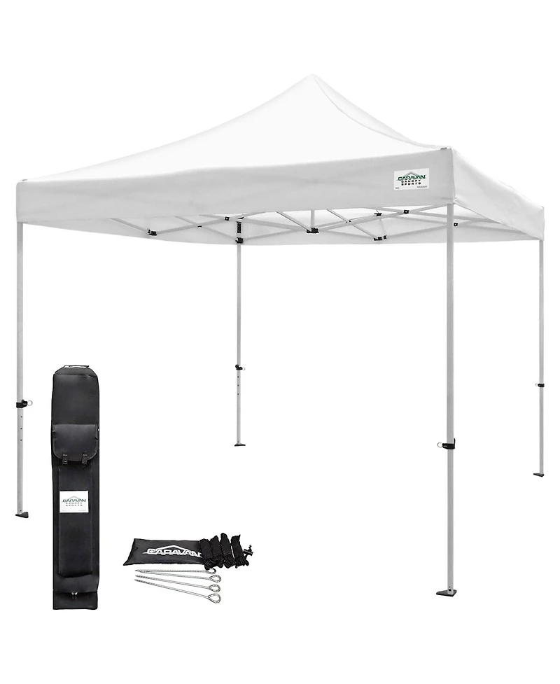 Caravan Canopy TitanShade 10 x 10 Steel Frame Portable Instant Canopy Kit, White