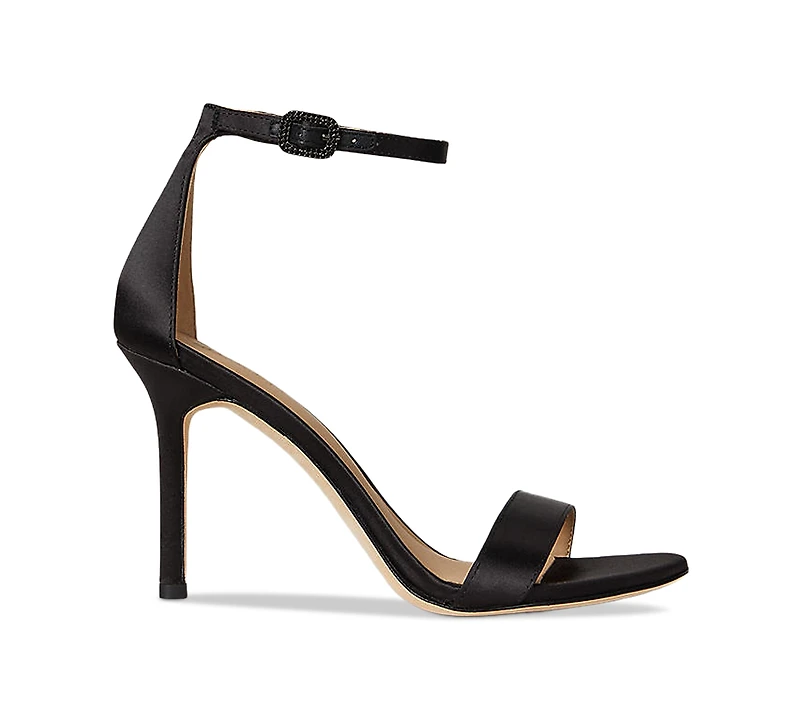 Lauren Ralph Women's Allie Pave-Buckle Satin Sandals