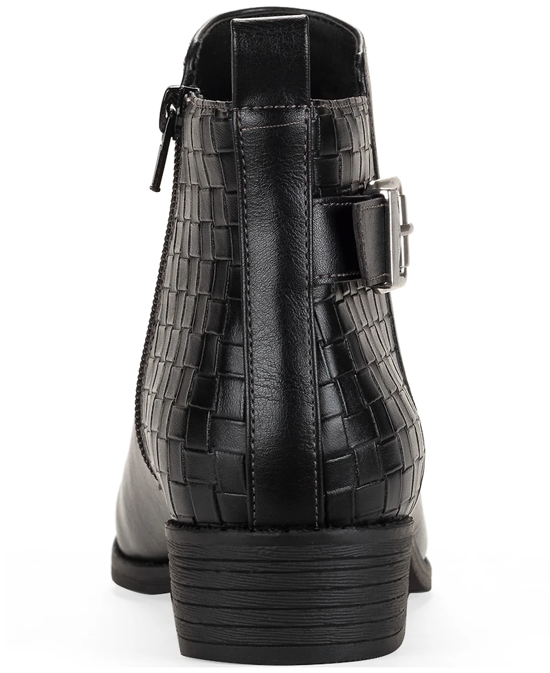 Style & Co Women's Claraa Buckle Detail Block Heel Booties, Macy's Exclusive