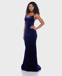 Alex & Sophia Juniors' Spaghetti-Strap Sweetheart Long Dress