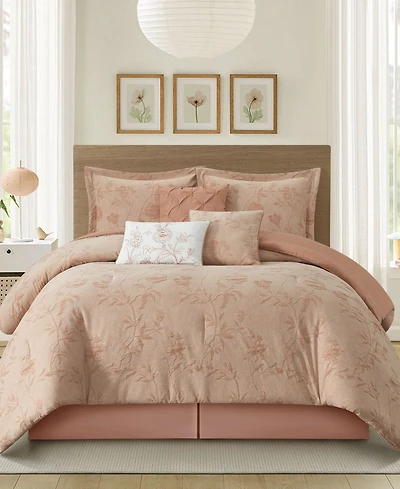 Stratford Park Kursia Floral 7-Pc. Comforter Set, Queen