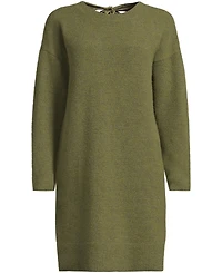 Lands' End Women's Fuzzy Bow Back Mini Sweater Dress