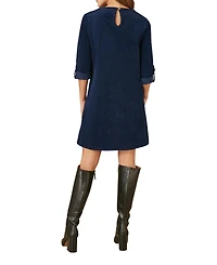 Yumi Women's Cord Tunic Dress With Pockets