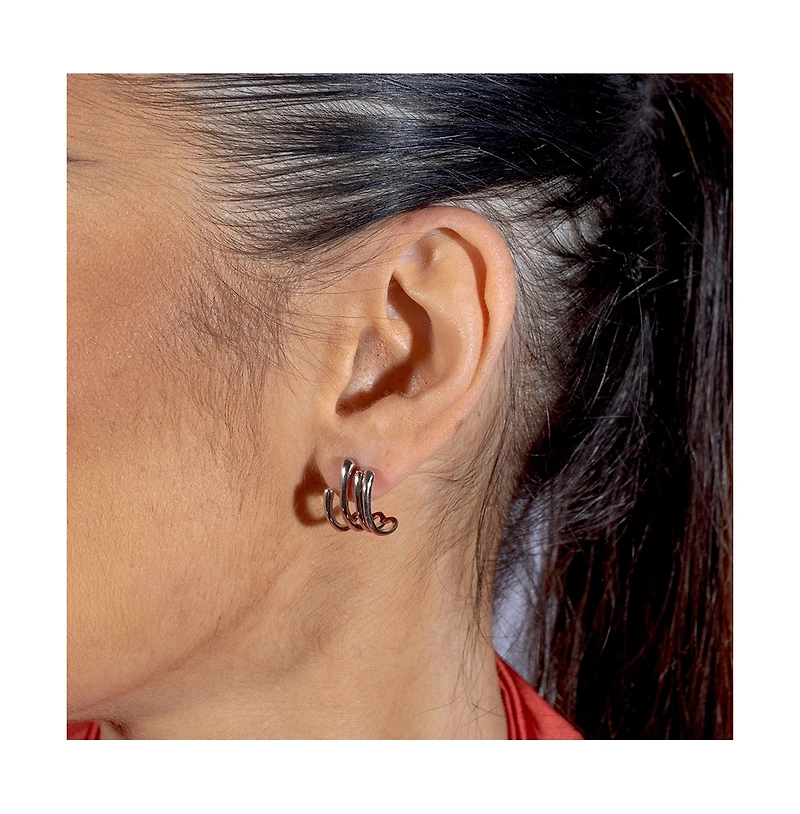 Waterfall 4 hoop stud