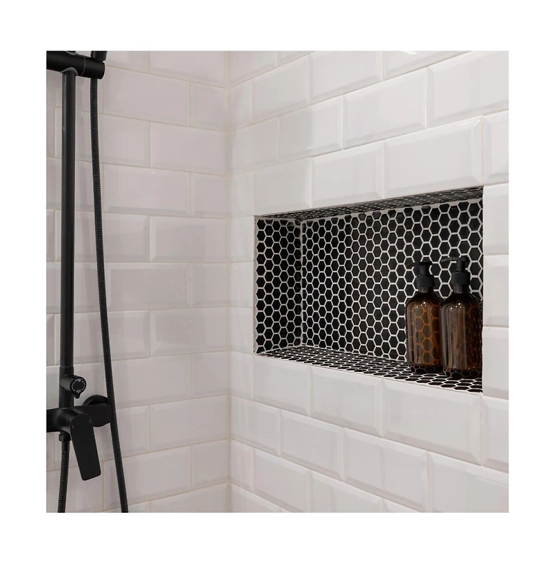 Slickblue Recessed Shower Niche Wall Shelf for Bathroom Storage and Organization