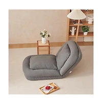 Cesicia Triple Fold-Down Sofa Adjustable Recliner with Thick Mattress for Multifunctional Use