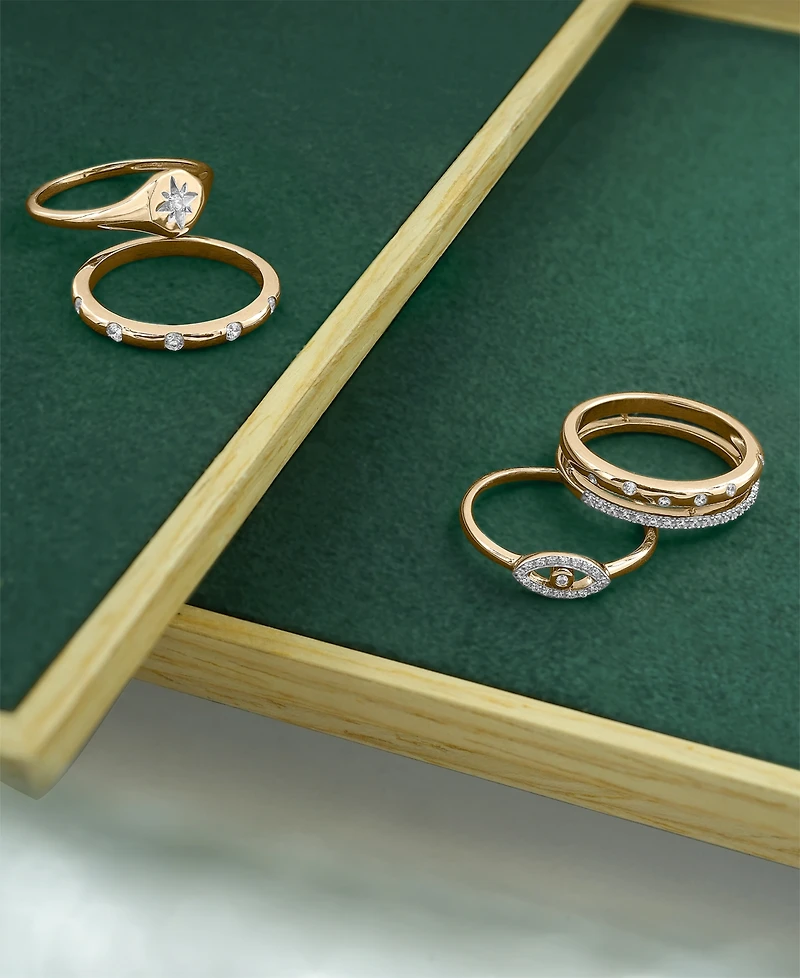 Wrapped Diamond Ring (1/6 ct. t.w.) in 10K Yellow Gold