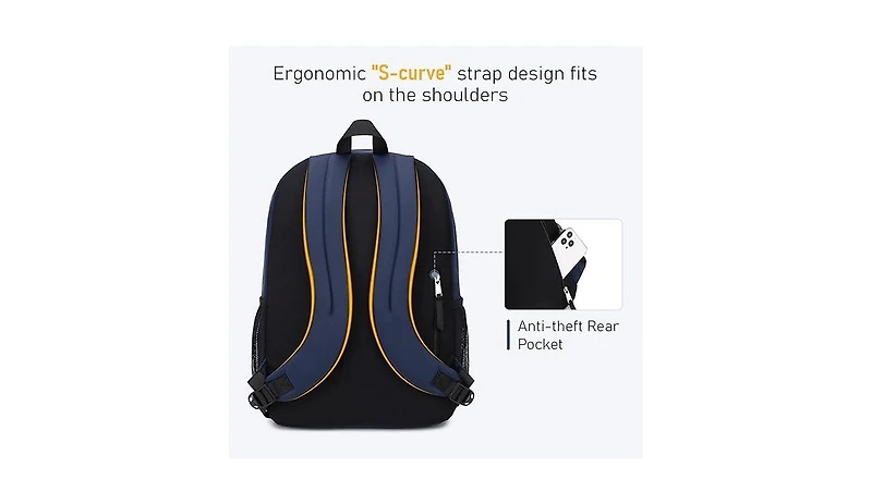 School Backpack Large Casual Book Bag Lightweight Back Pack fits 15.6 Inch Laptop for High School College Travel