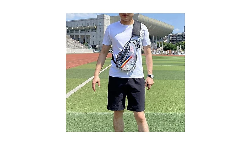 Clear Sling Bag, Stadium Approved Pvc Crossbody Backpack, Clear Casual Chest Daypack for Hiking, Stadium or Concerts