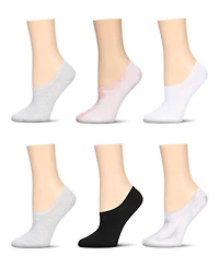 MeMoi Women's 6 Pair Pack Tie Dye No Show Sneaker Liners