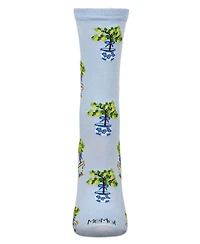 MeMoi Women's Topiary Rayon From Crew Socks