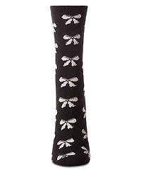 MeMoi Women's "Bows" Cashmere Blend Crew Sock