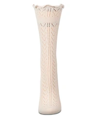 MeMoi Women's Ruffle Pointelle Crew Socks