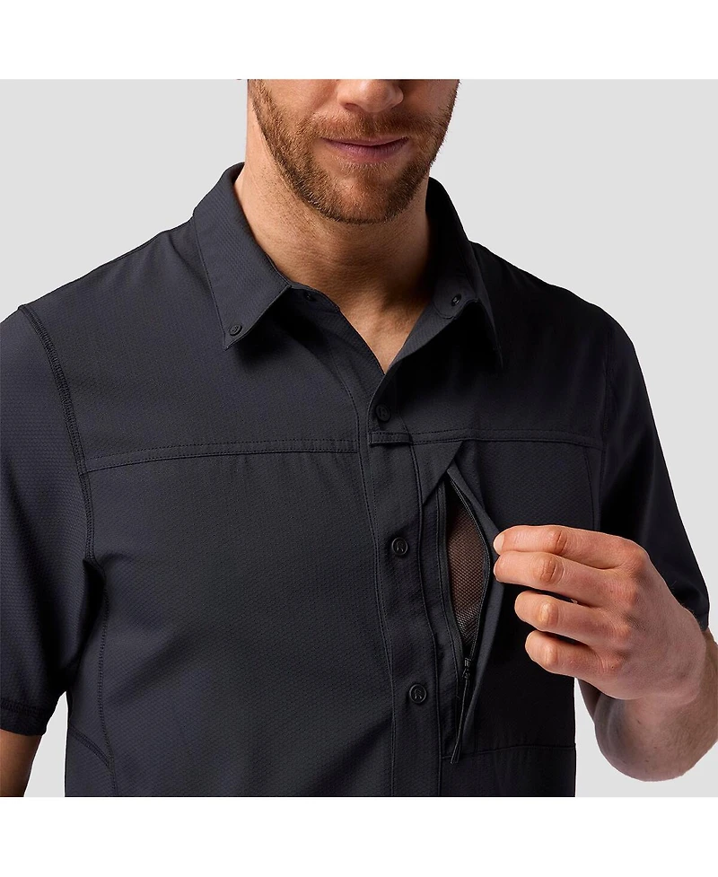 Backcountry Men's Tahoe Woven Short-Sleeve Snap-Up Shirt Performance Shirts Short Sleeve