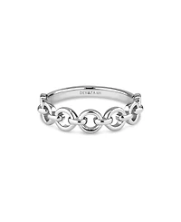 Devata Cable Link Ring in Rhodium Plated Sterling Silver