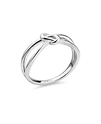 Devata Love Knot Ring in Rhodium Plated Sterling Silver
