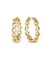 Devata Infinity Hoop Earrings in Gold Plated Sterling Silver