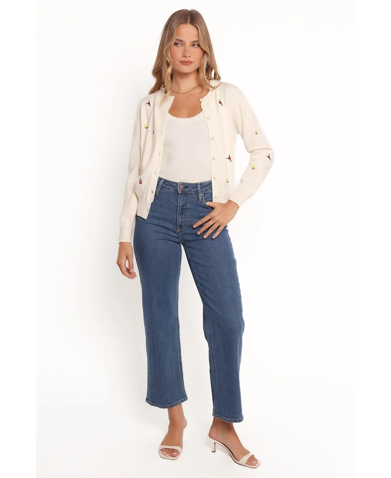 Petal and Pup Women's Millen Flower Embroidery Cardigan