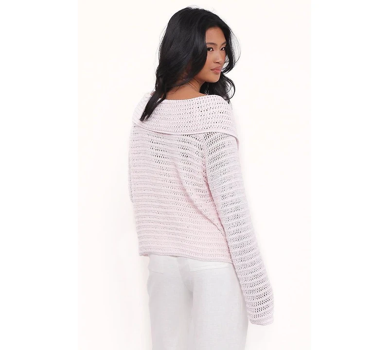 Petal and Pup Women's Lyra Large Collar Cardigan - White Xl