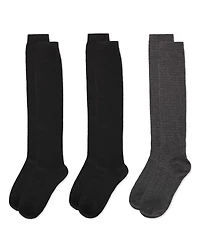 MeMoi Women's 3 Pairs Buttersoft Knee-High Socks