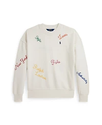 Polo Ralph Lauren Girls 7-16 Long-Sleeve Crewneck Sweatshirt