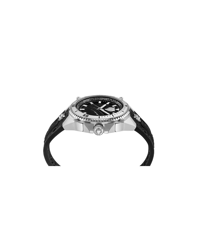 Plein Sport Mens Thunder Force 3 Hand Quartz Silicone Strap 47mm