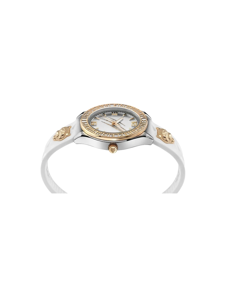 Plein Sport Womens Eclipse 3 Hand Quartz White Silicone Strap 36MM