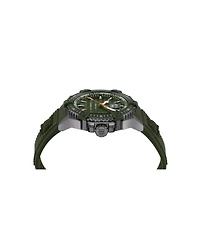 Plein Sport Mens Urban Pulse 3 Hand Date Quartz Green Silicone Strap 47MM