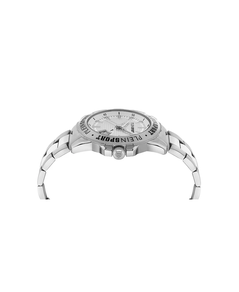 Plein Sport Mens Rampage 3 Hand Date Quartz Stainless steel Bracelet 44MM