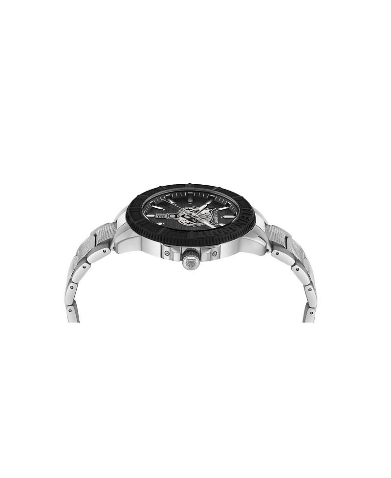 Plein Sport Mens City Rush 3 Hand Date Quartz Stainless Steel Bracelet 45MM