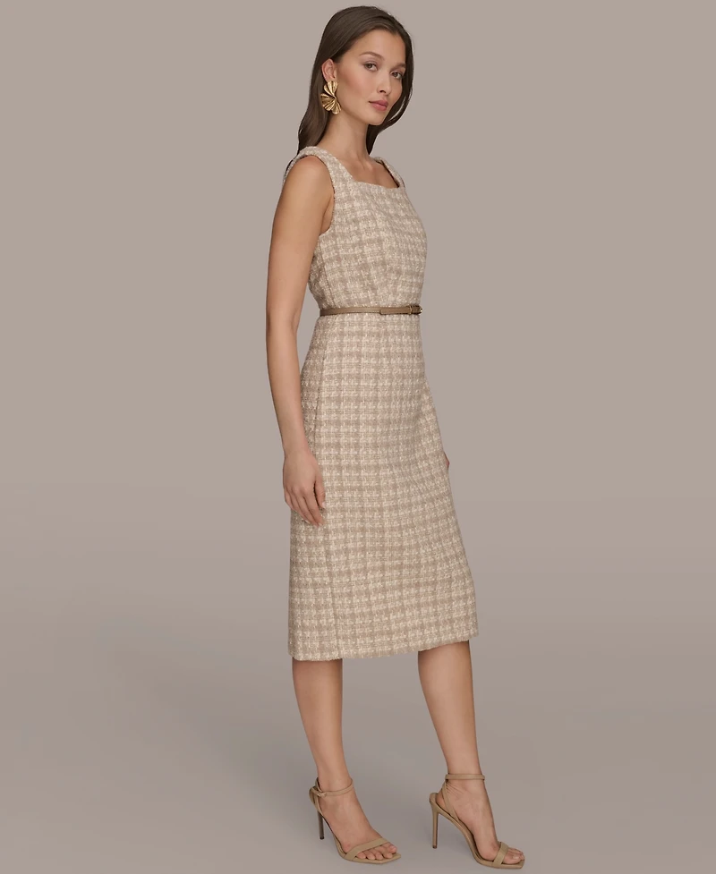 Donna Karan New York Women's Tweed Midi A-Line Dress