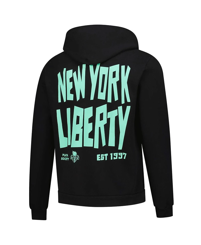 Playa Society Men's and Women's Black New York Liberty 1997 Wnba Premium Hoodie