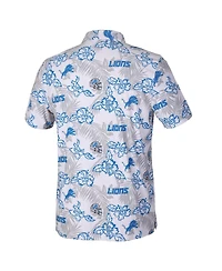 Reyn Spooner Men's White Detroit Lions Pua Performance Game Day Polo Shirt