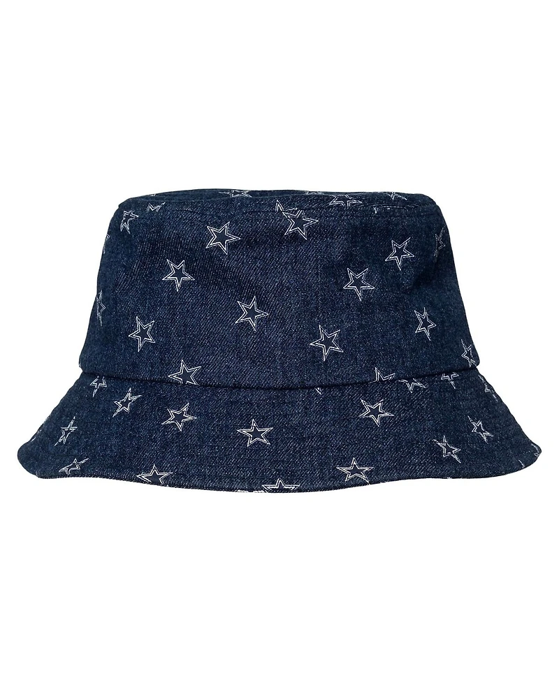 The Wild Collective Women's Navy Dallas Cowboys Denim Bucket Hat