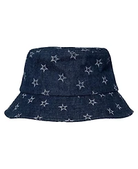 The Wild Collective Women's Navy Dallas Cowboys Denim Bucket Hat