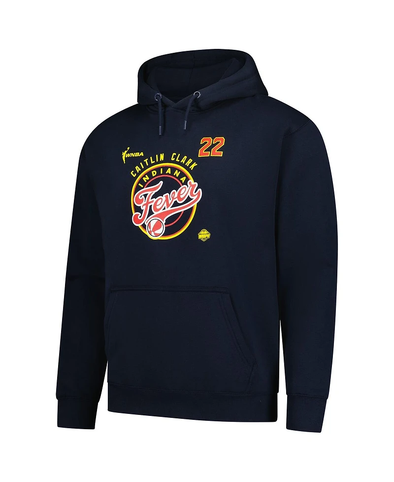 Stitches Men's and Women's Caitlin Clark Navy Indiana Fever Dynasty Apparel Player Team Logo Hoodie