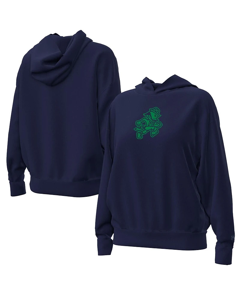 Under Armour Women's Navy Notre Dame Fighting Irish Leprechaun Icon Fleece Pullover Hoodie