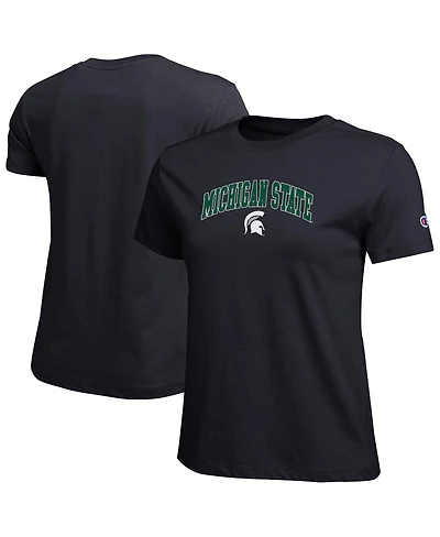 Champion Women's Black Michigan State Spartans Arched Over Logo T-Shirt