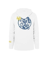 '47 Brand Men's White Los Angeles Chargers La Familia Headline Pullover Hoodie