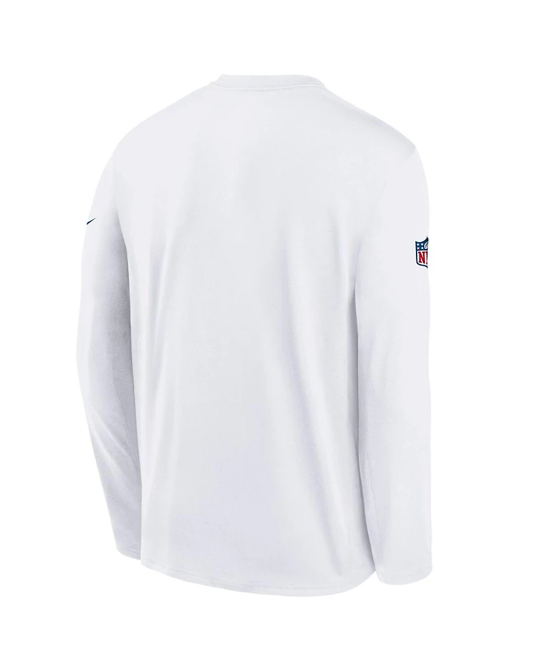 Nike Big Boys and Girls White Buffalo Bills 2025 Rivalries Collection Sideline Legend Dri-fit Long Sleeve T-Shirt