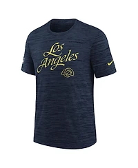 Nike Big Boys and Girls Midnight Blue Los Angeles Rams 2025 Rivalries Collection Sideline Velocity Dri-fit T-Shirt
