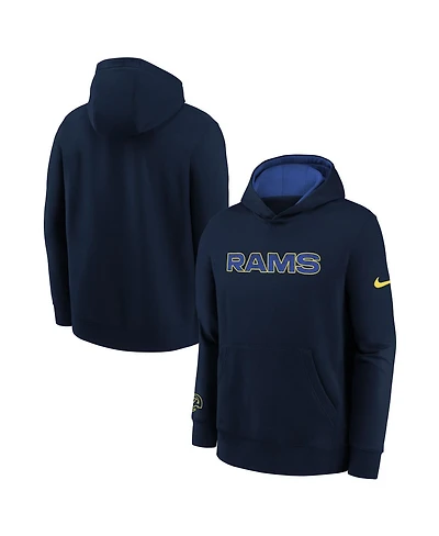 Nike Big Boys and Girls Midnight Blue Los Angeles Rams 2025 Rivalries Collection Club Hoodie